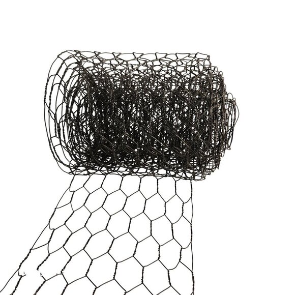 Green Chicken Wire Ribbon Roll 4 Inches Wide X 3 Yards Long Hexagonal Mesh Desig - Picture 1 of 4